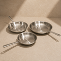 Pack Brigade - set de 3 poêles en inox