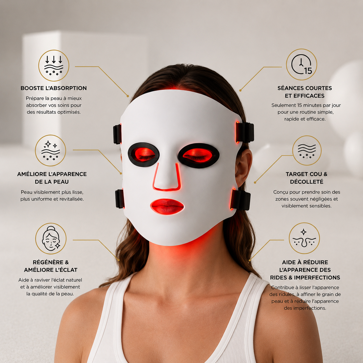 Masque LED Visage Neilima X7 Pro – Anti-Âge & Éclat