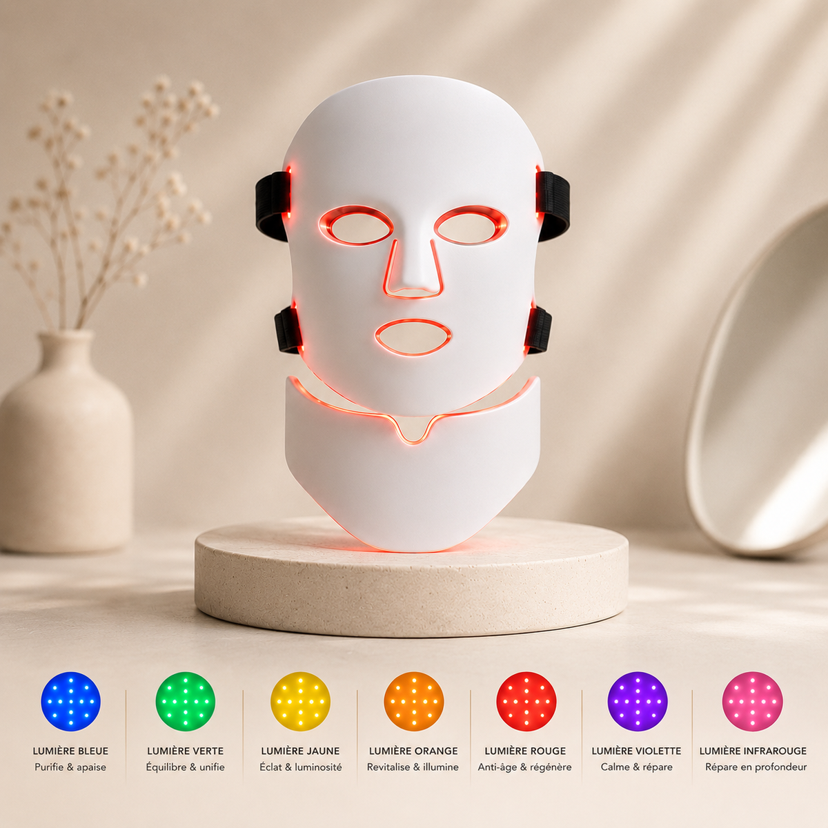 Masque LED Visage Neilima X7 Pro – Anti-Âge & Éclat