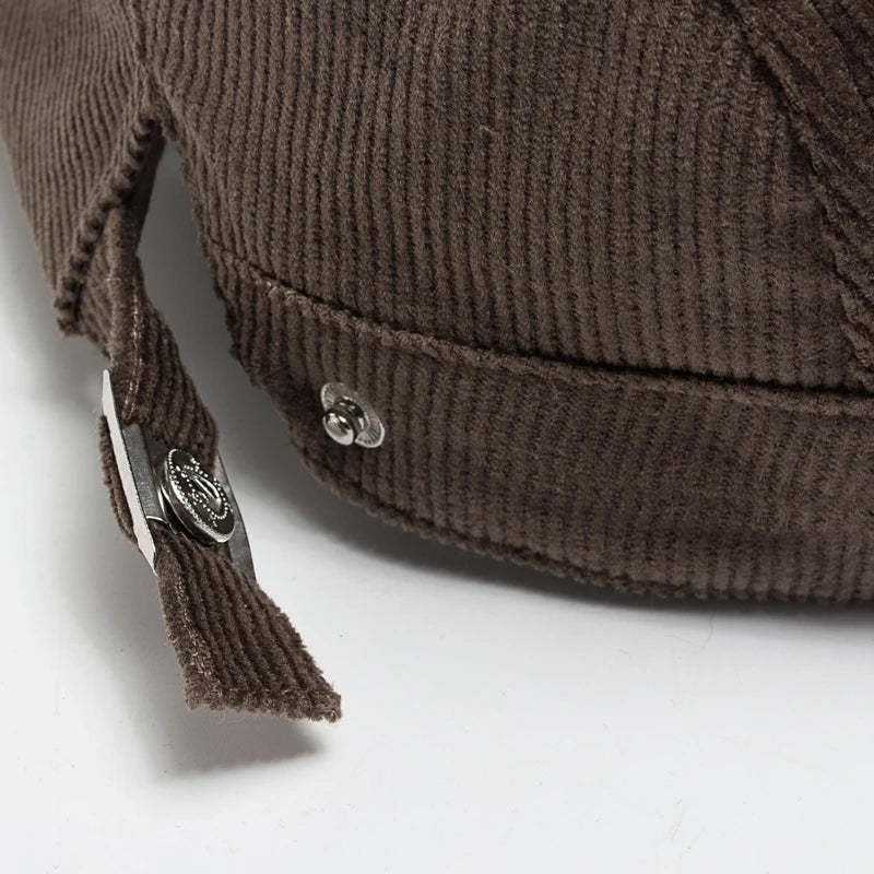 Casquette en velours côtelé
