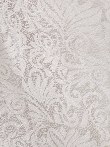 Robe Longue Trudie en Dentelle – Blanc Éclat